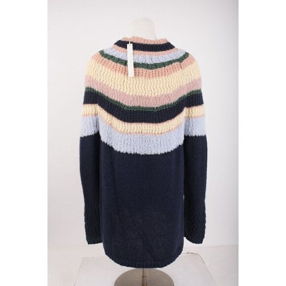 Caslon Womans Sweater Size L Navy Blue Multicolor Striped NWT - Picture 5 of 6